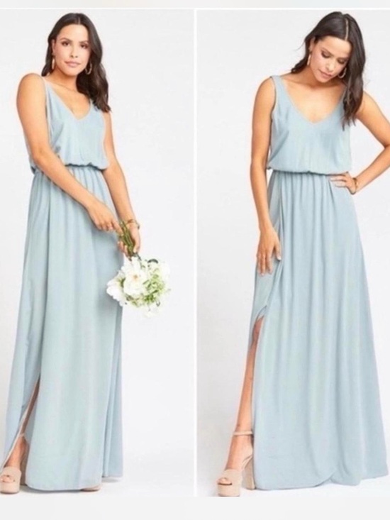 Show Me Your MuMu Dresses & Skirts - Show Me Your MuMu Pale Blue Sleeveless V-Neck Maxi Dress